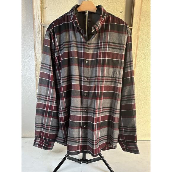 Van Heusen Flex Men’s Flannel Shirt Long Sleeve Plaid XL Classic Lumber Jack - Picture 1 of 12
